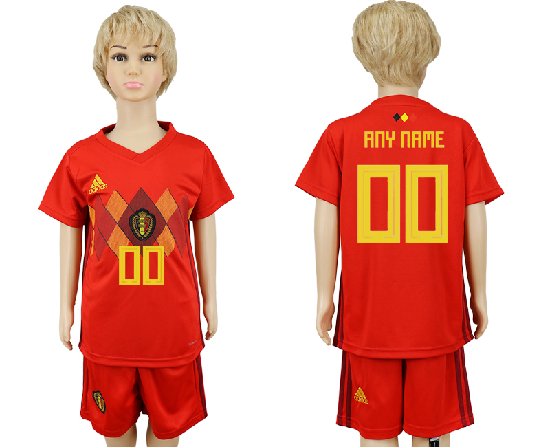 2018 World Cup Children football jersey BELGIUM CHIRLDREN YOUR N